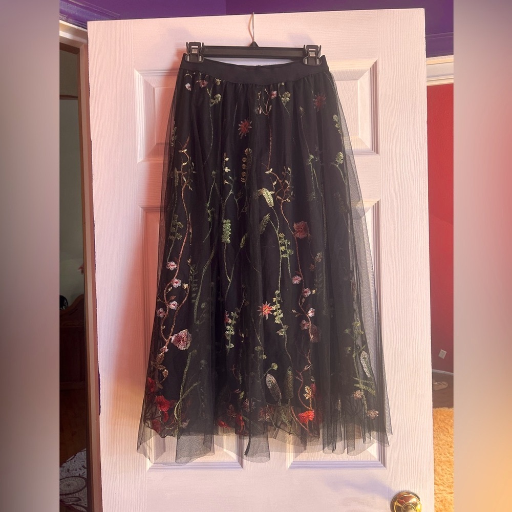 Vintage floral maxi skirt